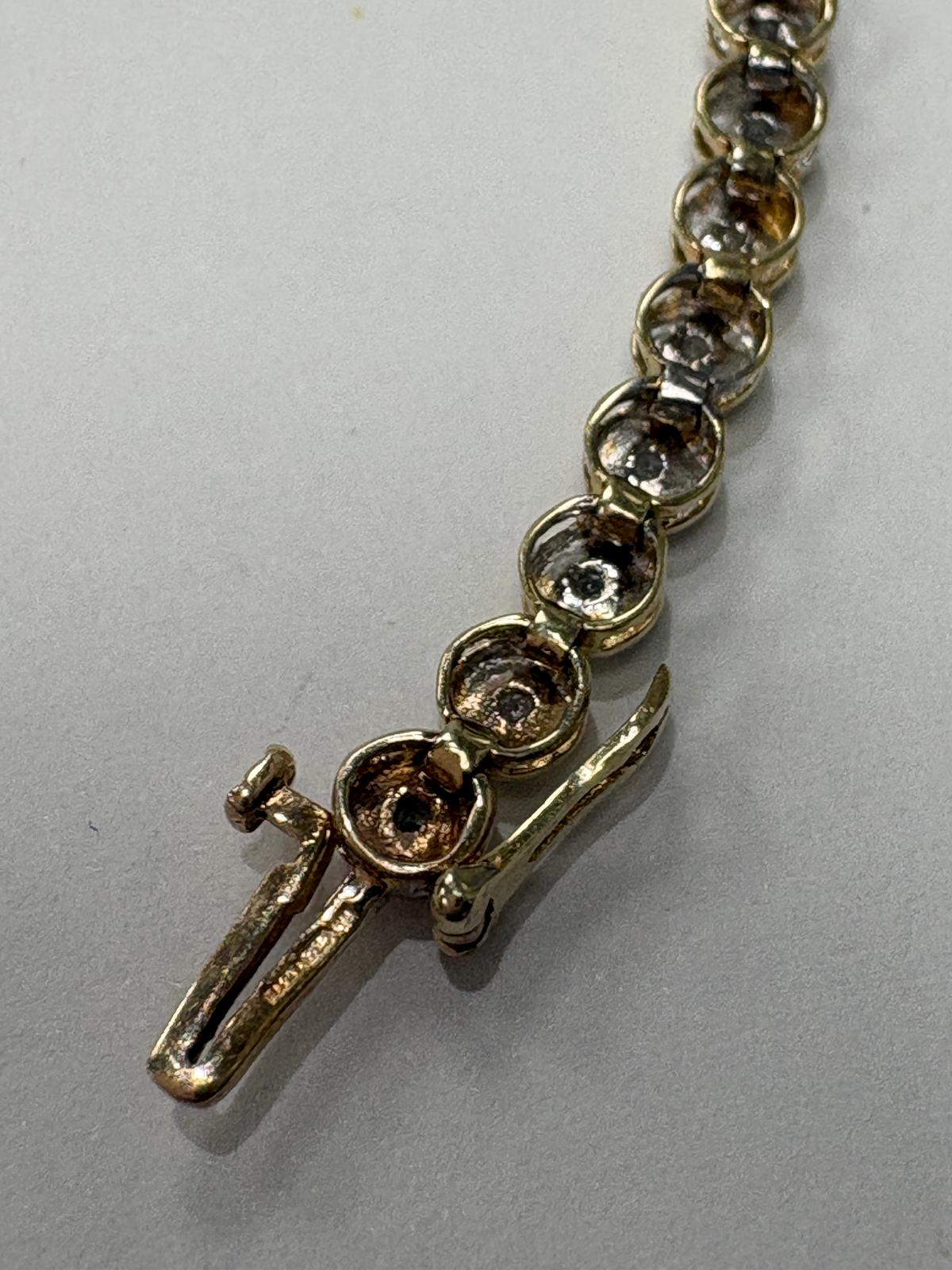 diamond line bracelet, 9ct gold diamond bracelet, tennis bracelet second hand, pre-loved diamond jewellery Harrogate, 1ct diamond bracelet Yorkshire
