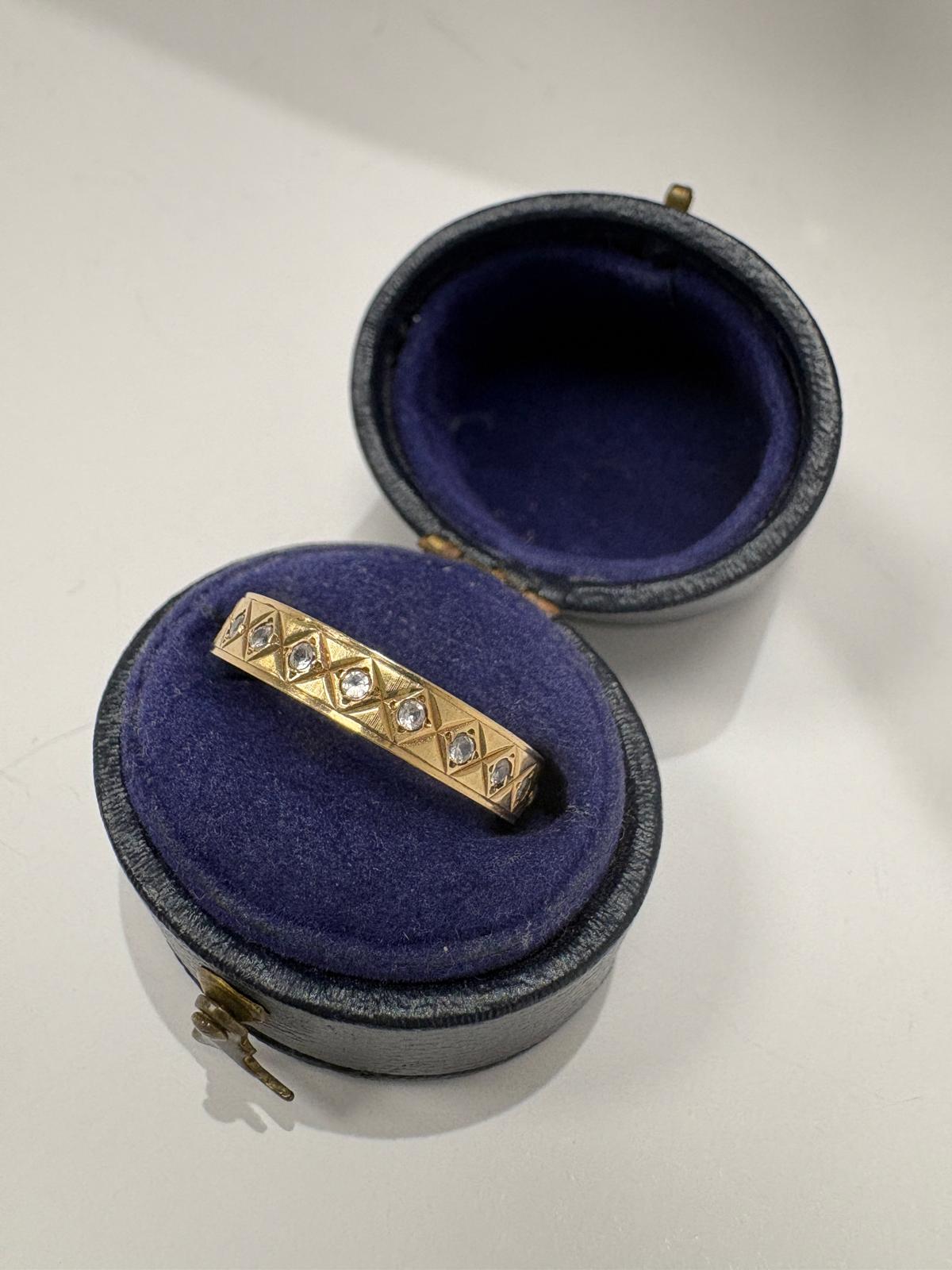vintage eternity ring harrogate jewellers fogal and barnes 9k yellow gold 