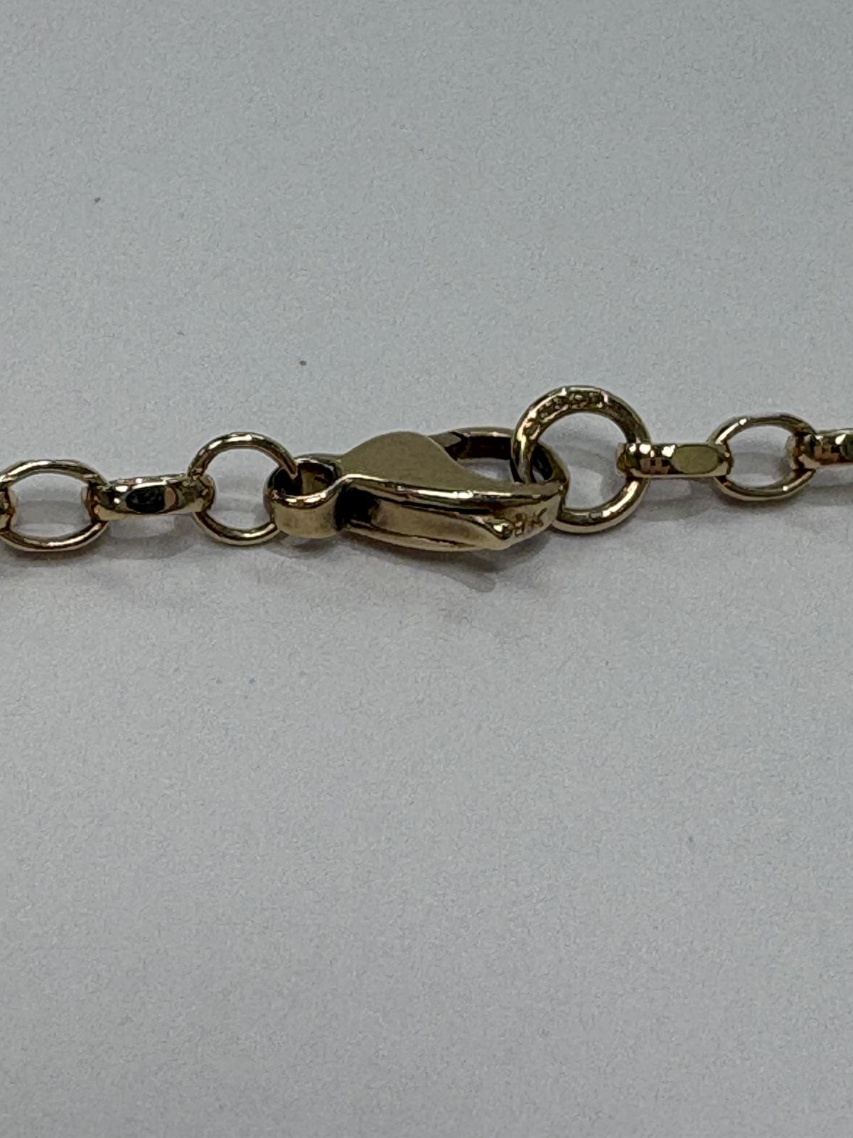 Preloved 9ct yellow gold chunky oval belcher link chain 18 inches 9.11g shown on white background, available at Fogal & Barnes Harrogate