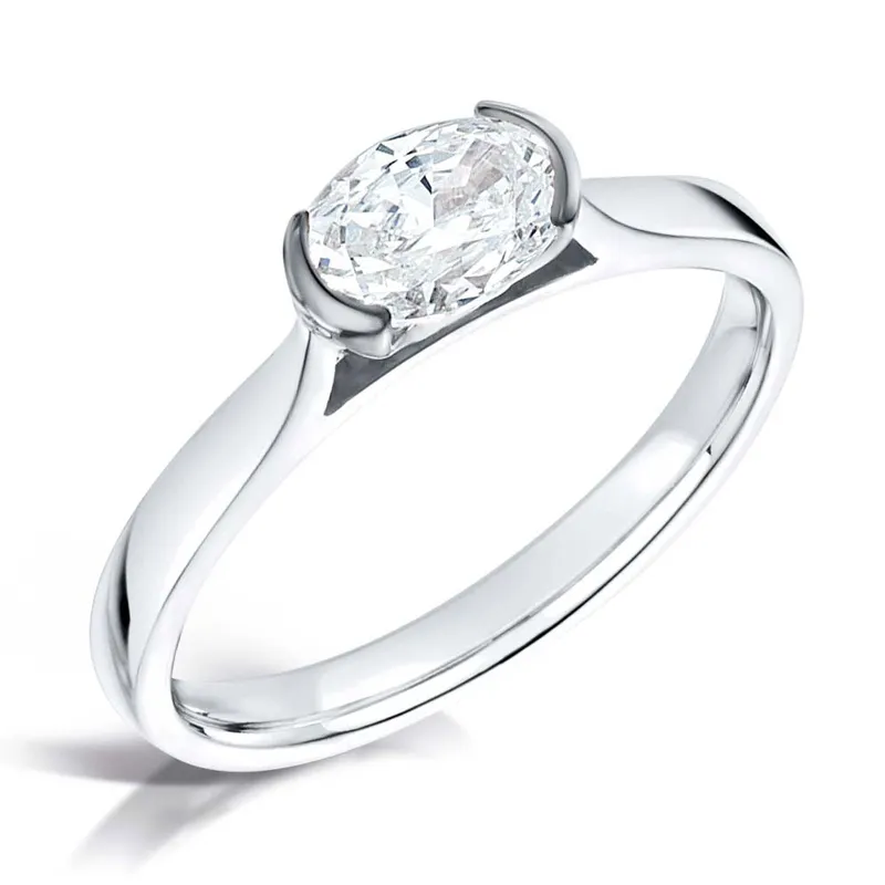 OVAL CUT  DIAMOND SOLITAIRE ENGAGEMENT RING