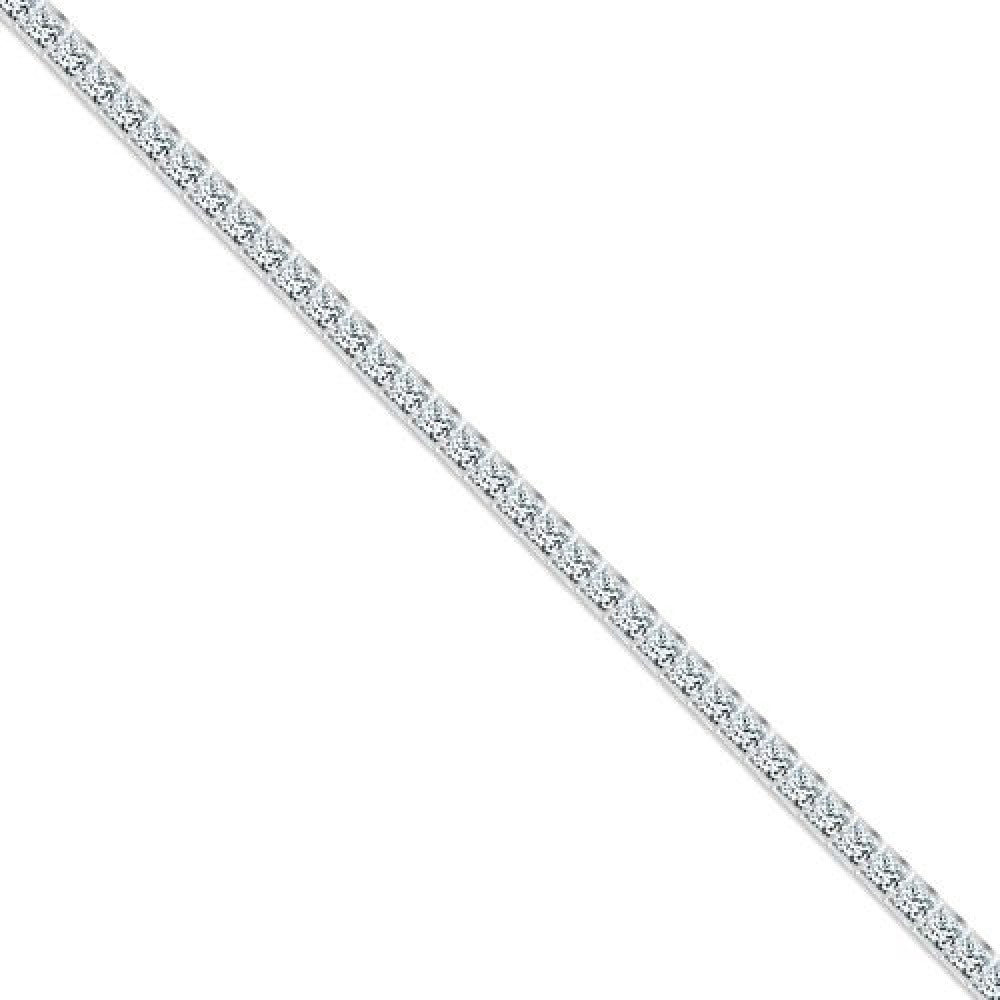 Sterling silver CZ Tennis bracelet princess cut set on a white background Harrogate Jewellers