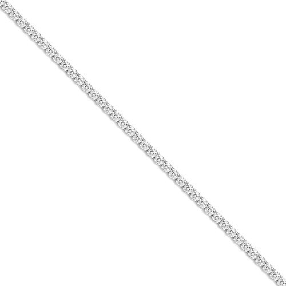 925 Sterling Silver Rhodium Plated Cubic Zirconia Tennis Bracelet with Figure-of-Eight Clasp – Fogal & Barnes Harrogate