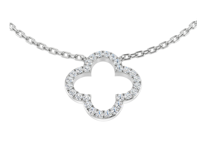 FINE DIAMOND CLOVER NECKLACE