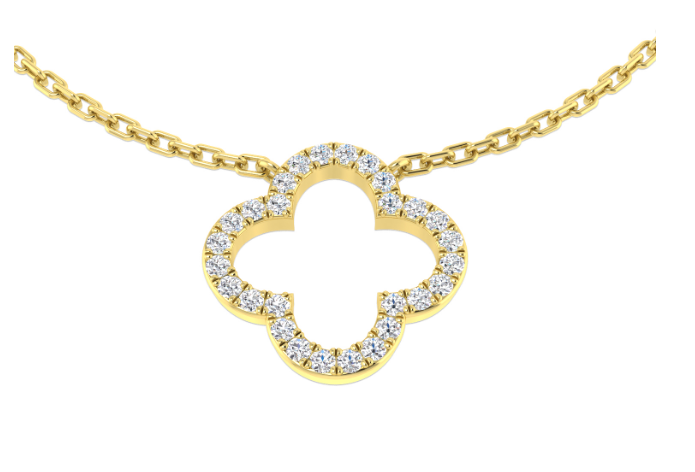 FINE DIAMOND CLOVER NECKLACE