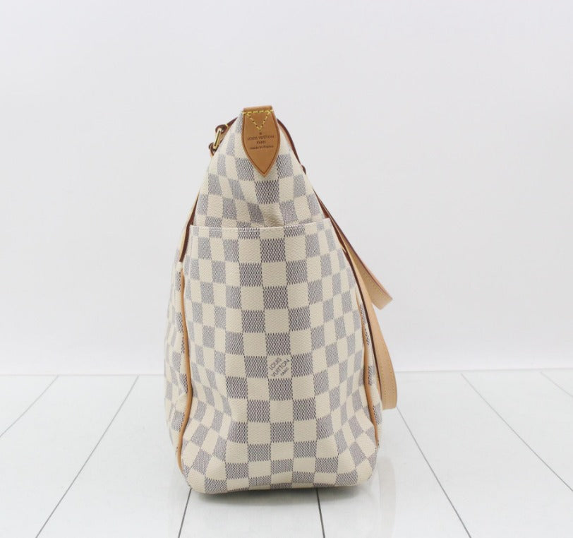 Louis Vuitton Totally MM, Damier Azur tote, pre-loved Louis Vuitton UK, second hand Louis Vuitton bag, LV Totally MM Damier Azur, Louis Vuitton tote bag, preowned designer handbag UK, discontinued Louis Vuitton bag