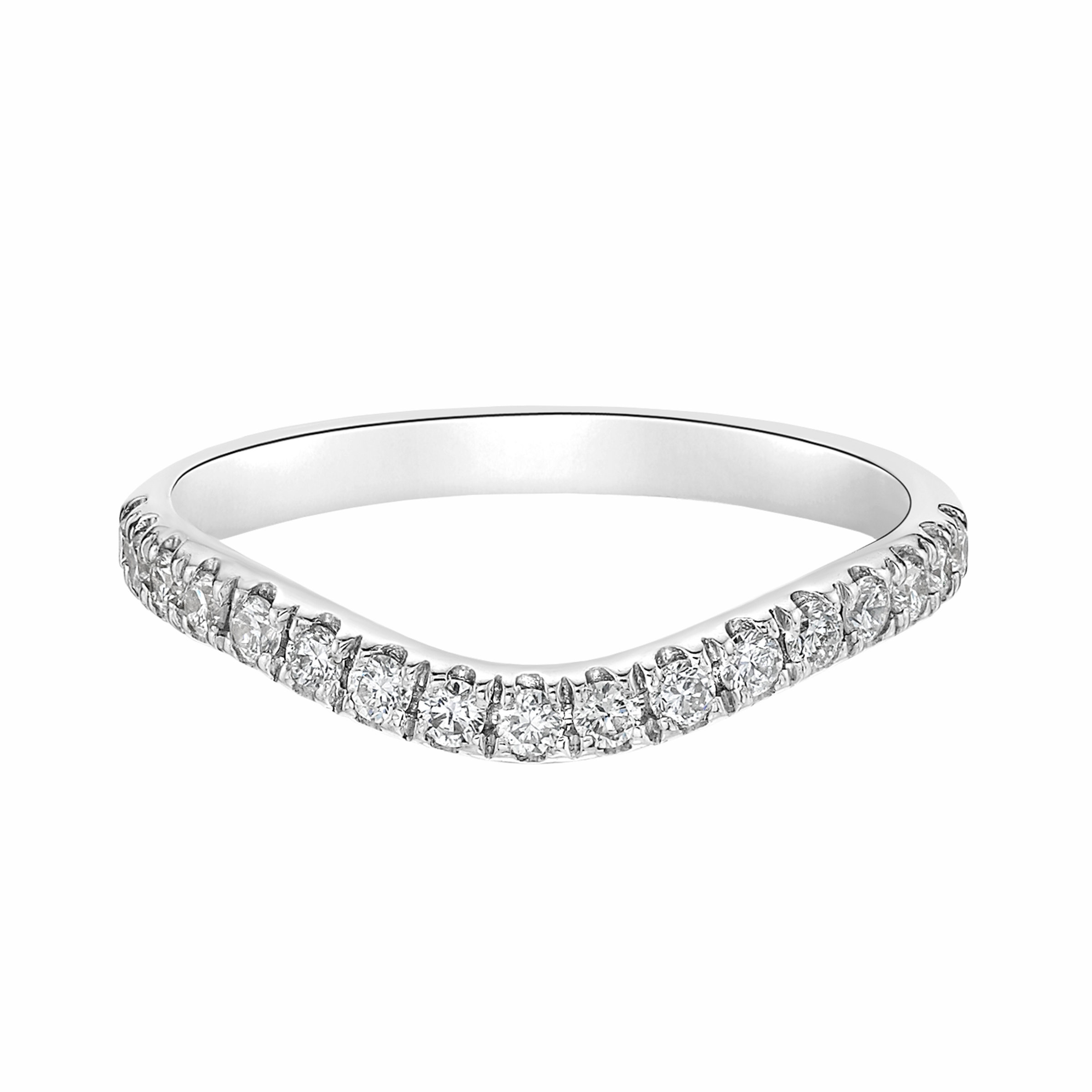 CURVED DIAMOND WEDDING ETERNITY RING