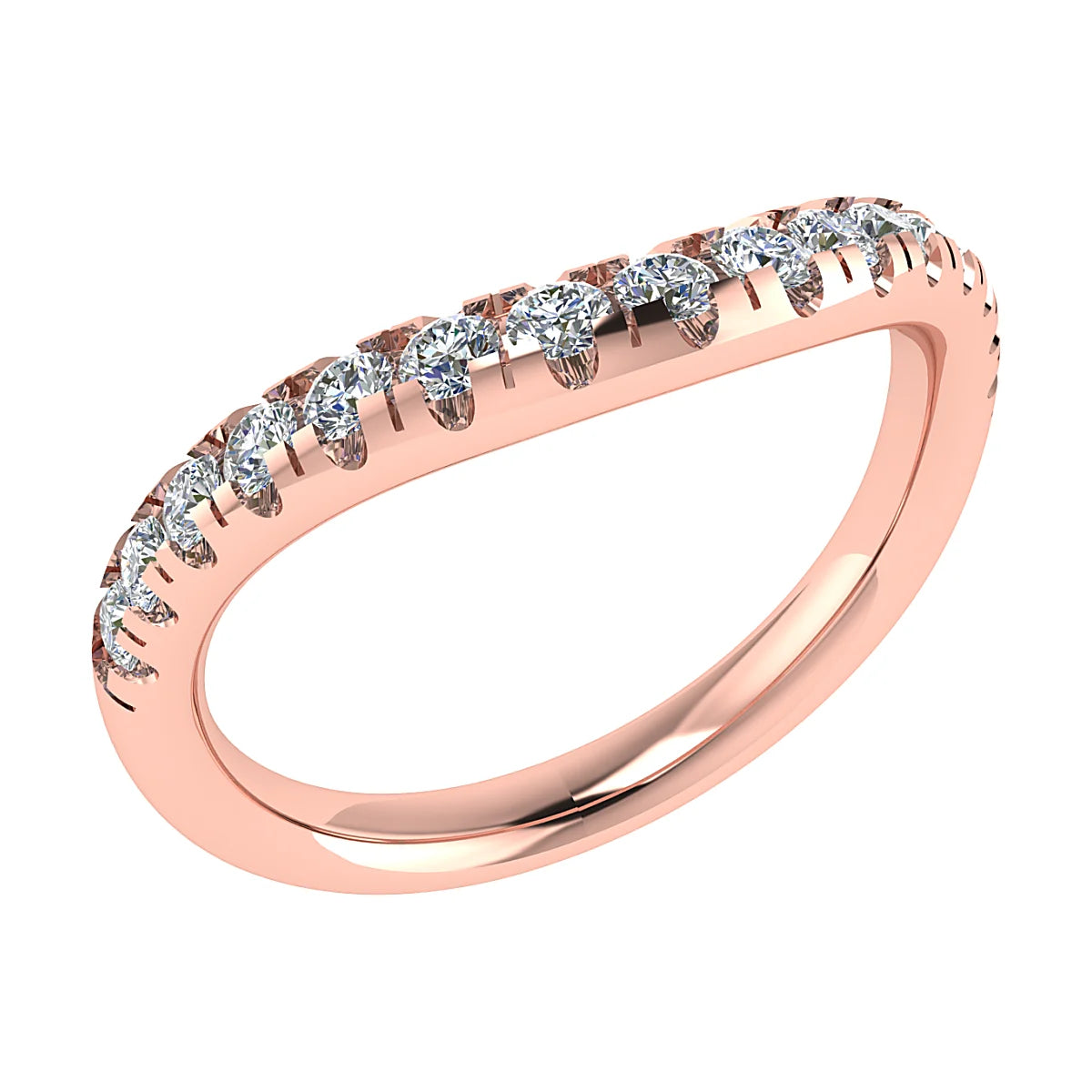 CURVED DIAMOND WEDDING ETERNITY RING