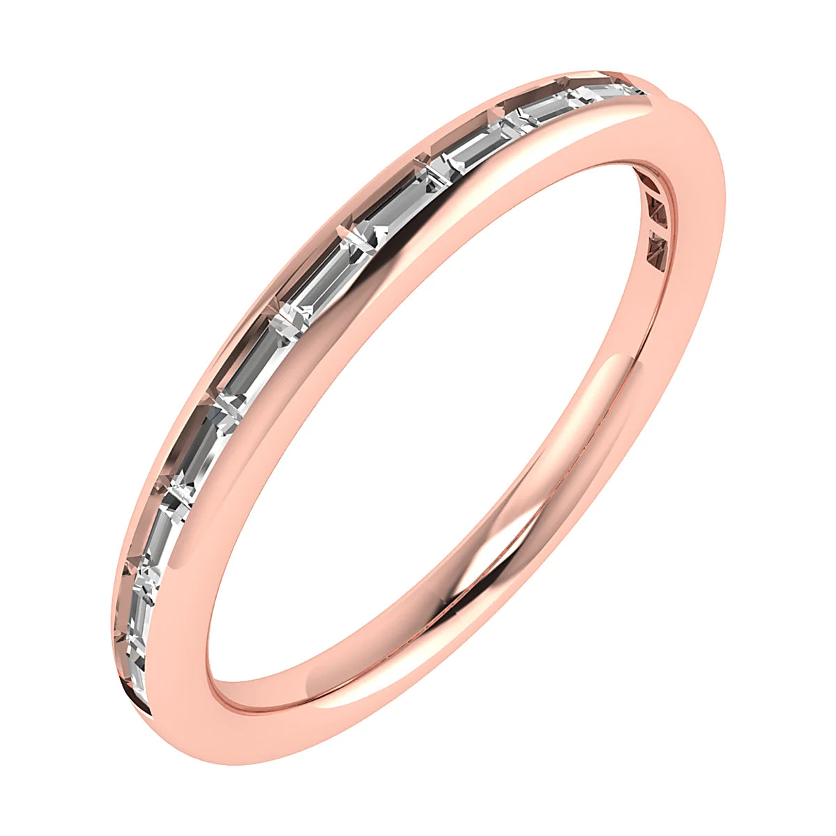 LANDSCAPE BAGUETTE CHANNEL SET ETERNITY/WEDDING RING