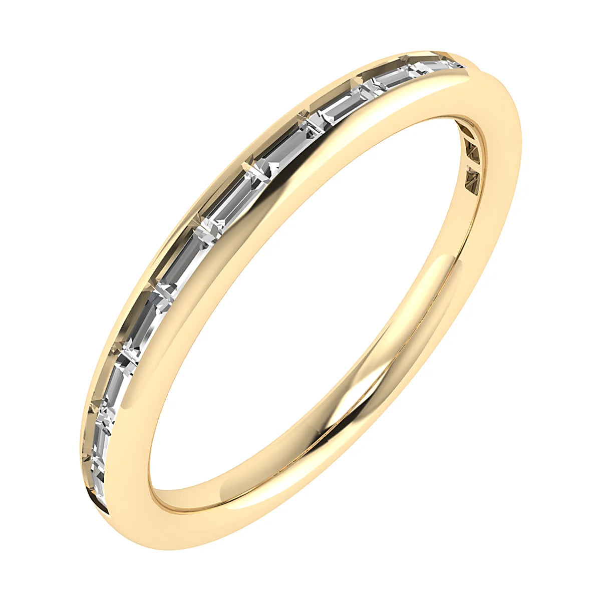 LANDSCAPE BAGUETTE CHANNEL SET ETERNITY/WEDDING RING