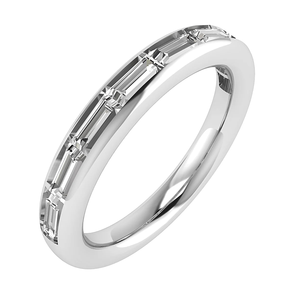 CHANNEL SET BAGUETTE DIAMOND WEDDING ETERNITY RING