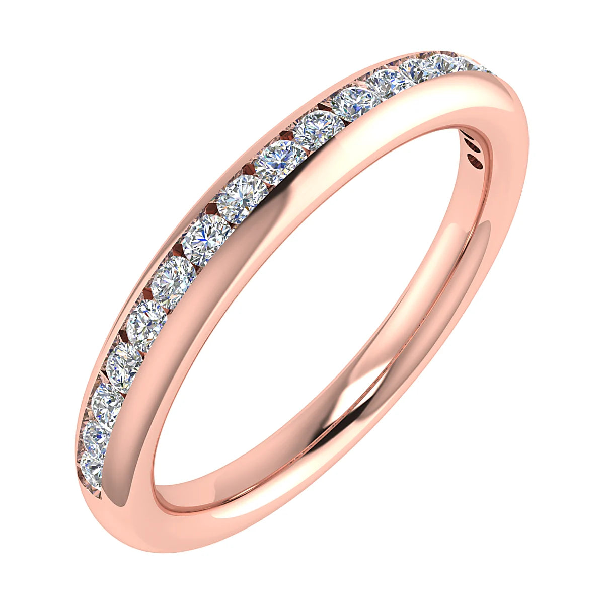 CHANNEL SET BRILLIANT ROUND DIAMOND ETERNITY WEDDING RING