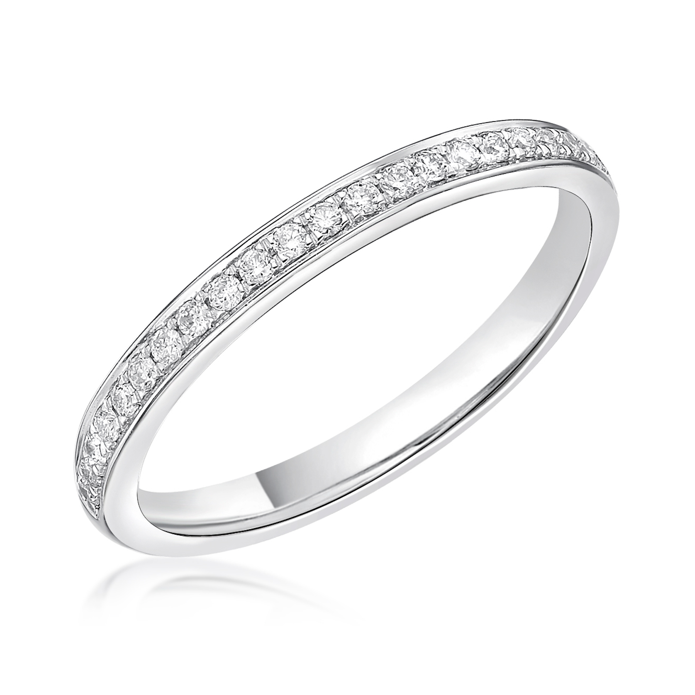 GRAIN SET BRILLIANT ROUND DIAMOND WEDDING ETERNITY RING