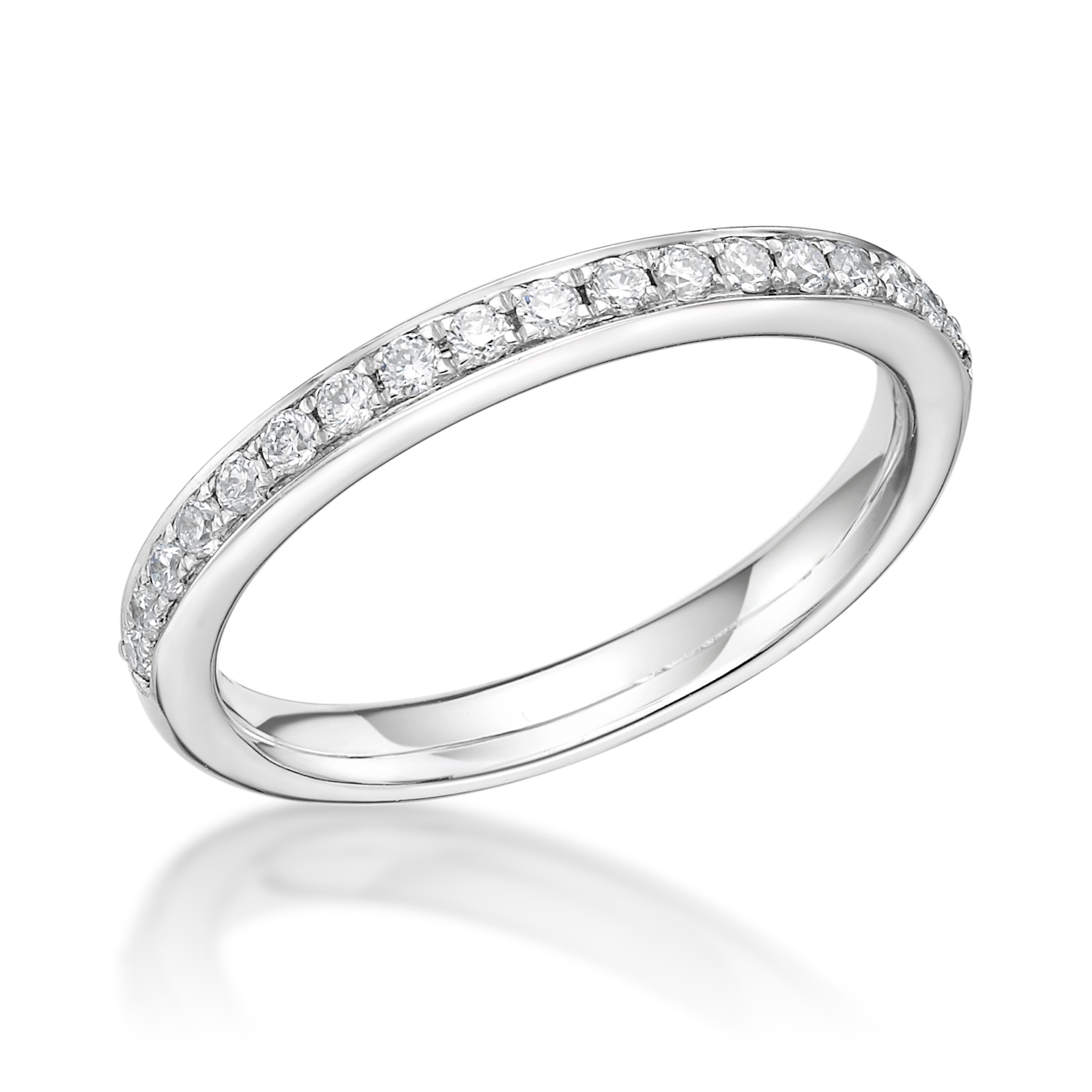 GRAIN SET ROUND BRILLIANT DIAMOND WEDDING ETERNITY RING