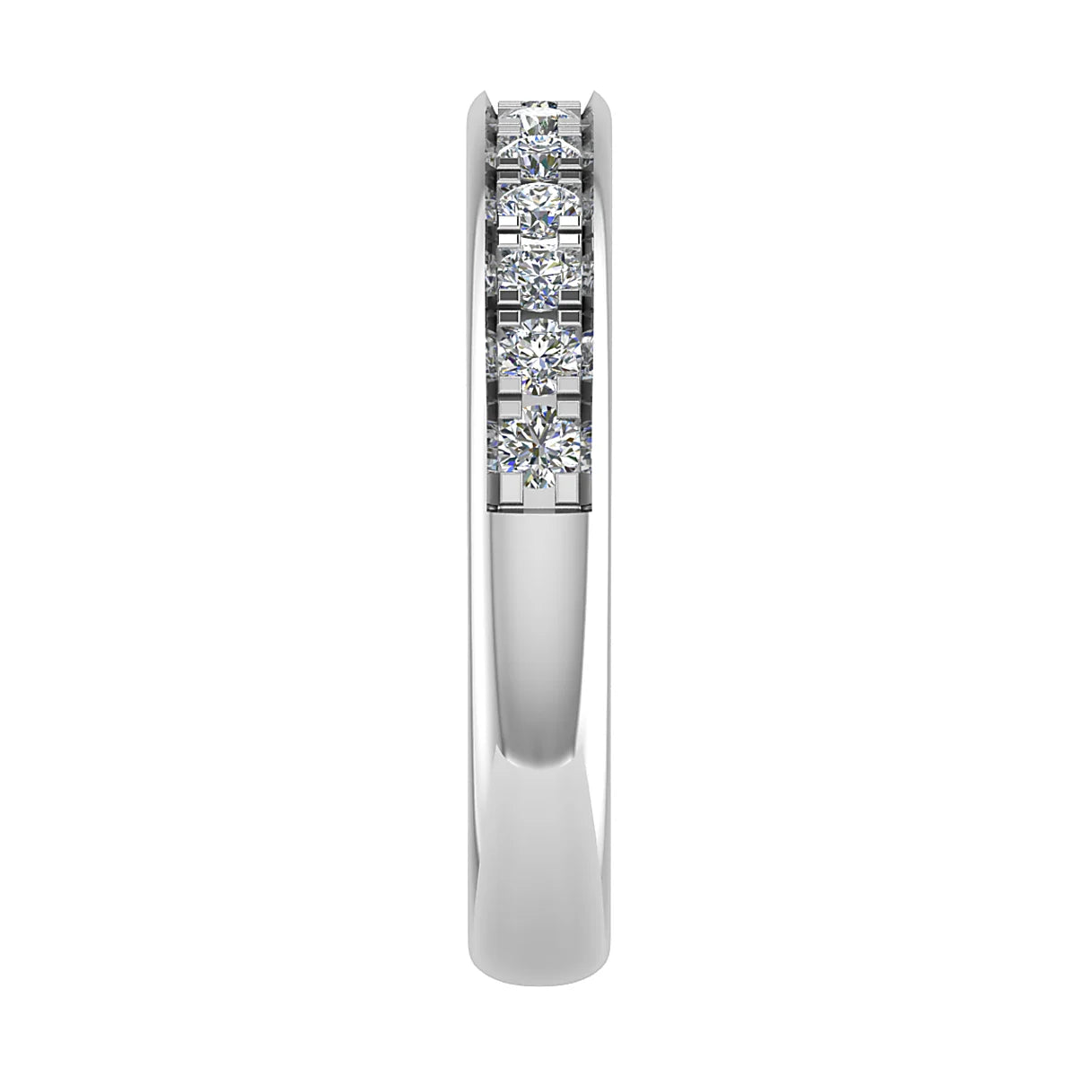 DIAMOND GRAIN HALF SET ETERNITY/WEDDING RING