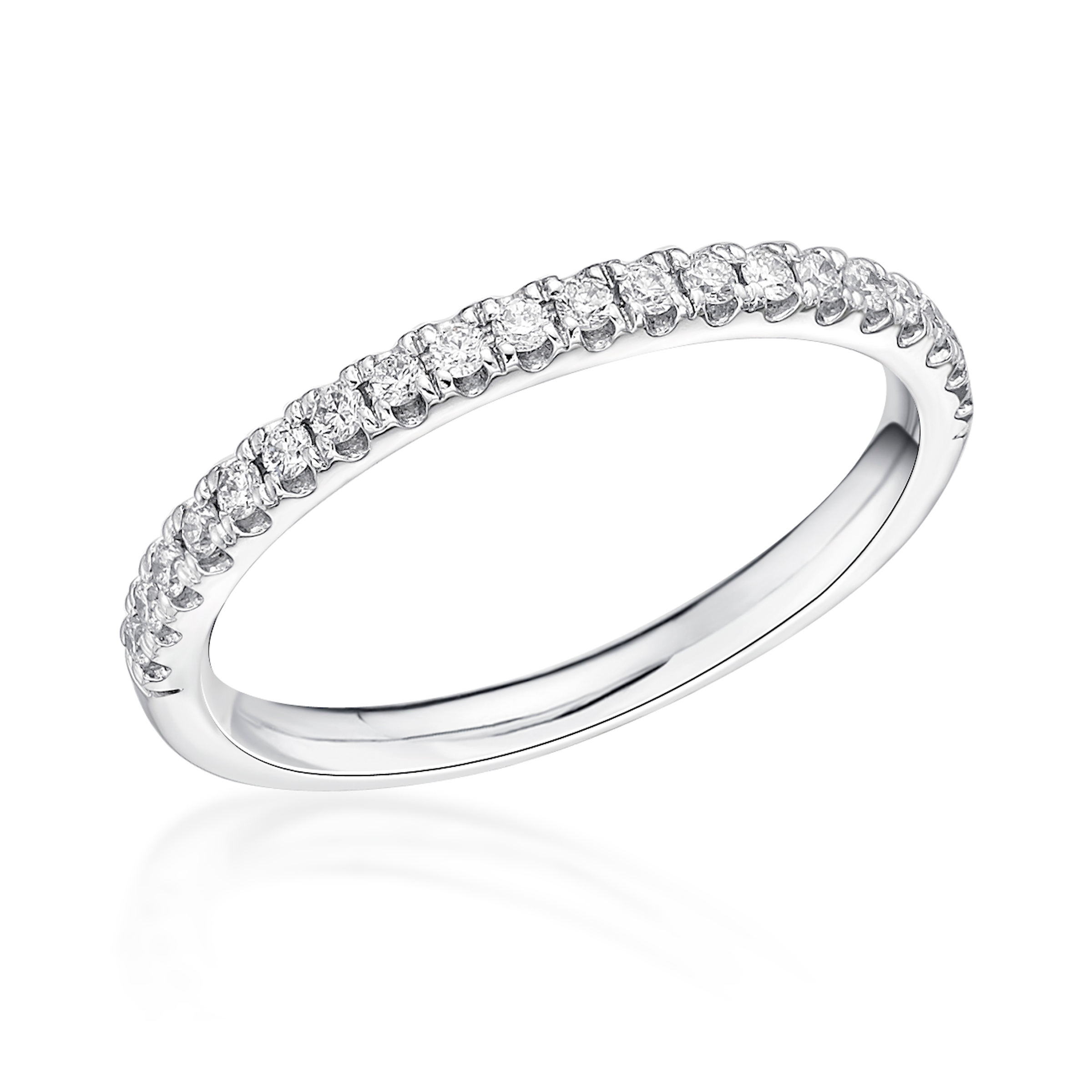 MICRO SET ROUND BRILLIANT DIAMOND WEDDING ETERNITY RING