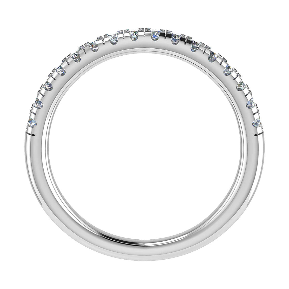 HALF DIAMOND CLAW ETERNITY/WEDDING RING