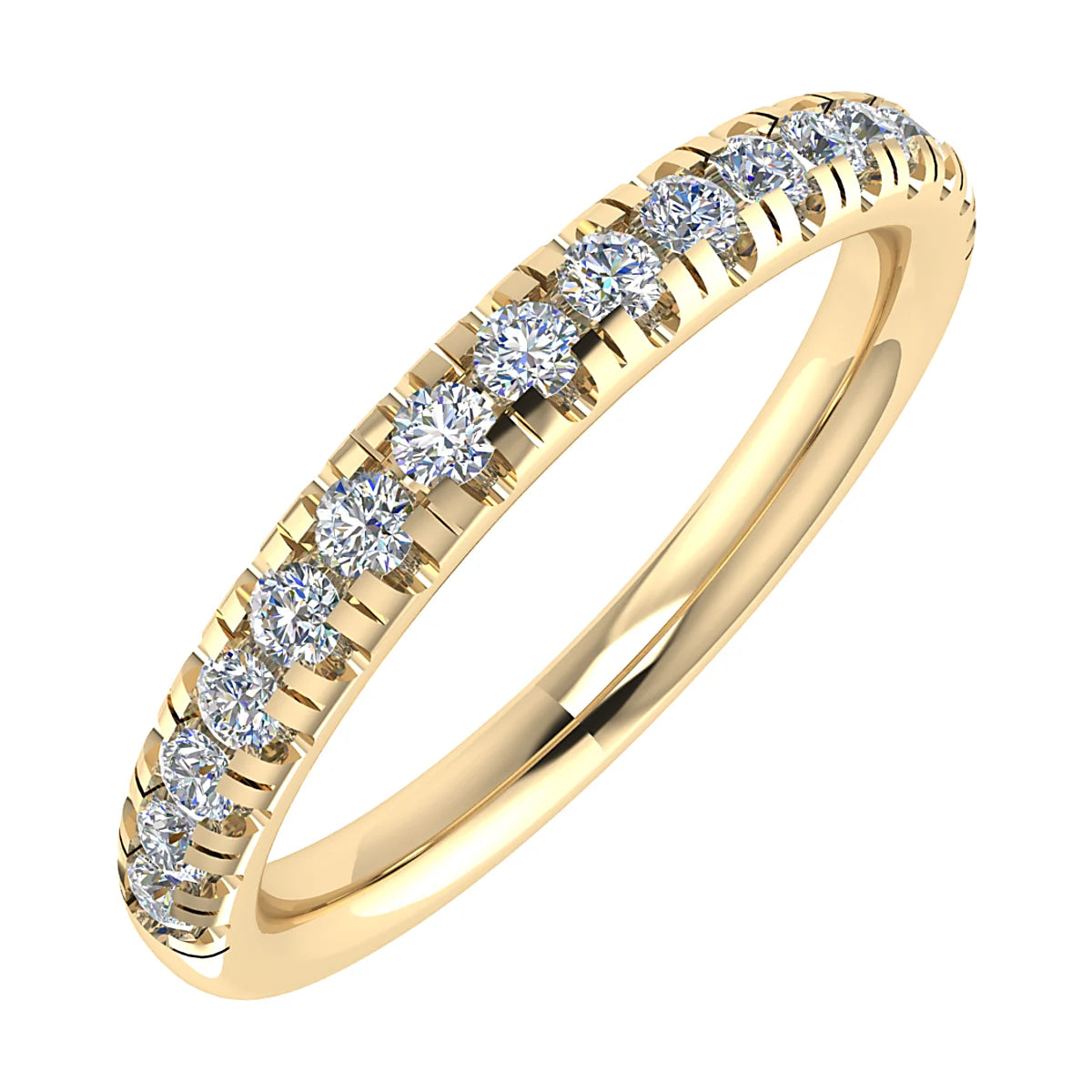 HALF DIAMOND CLAW ETERNITY/WEDDING RING