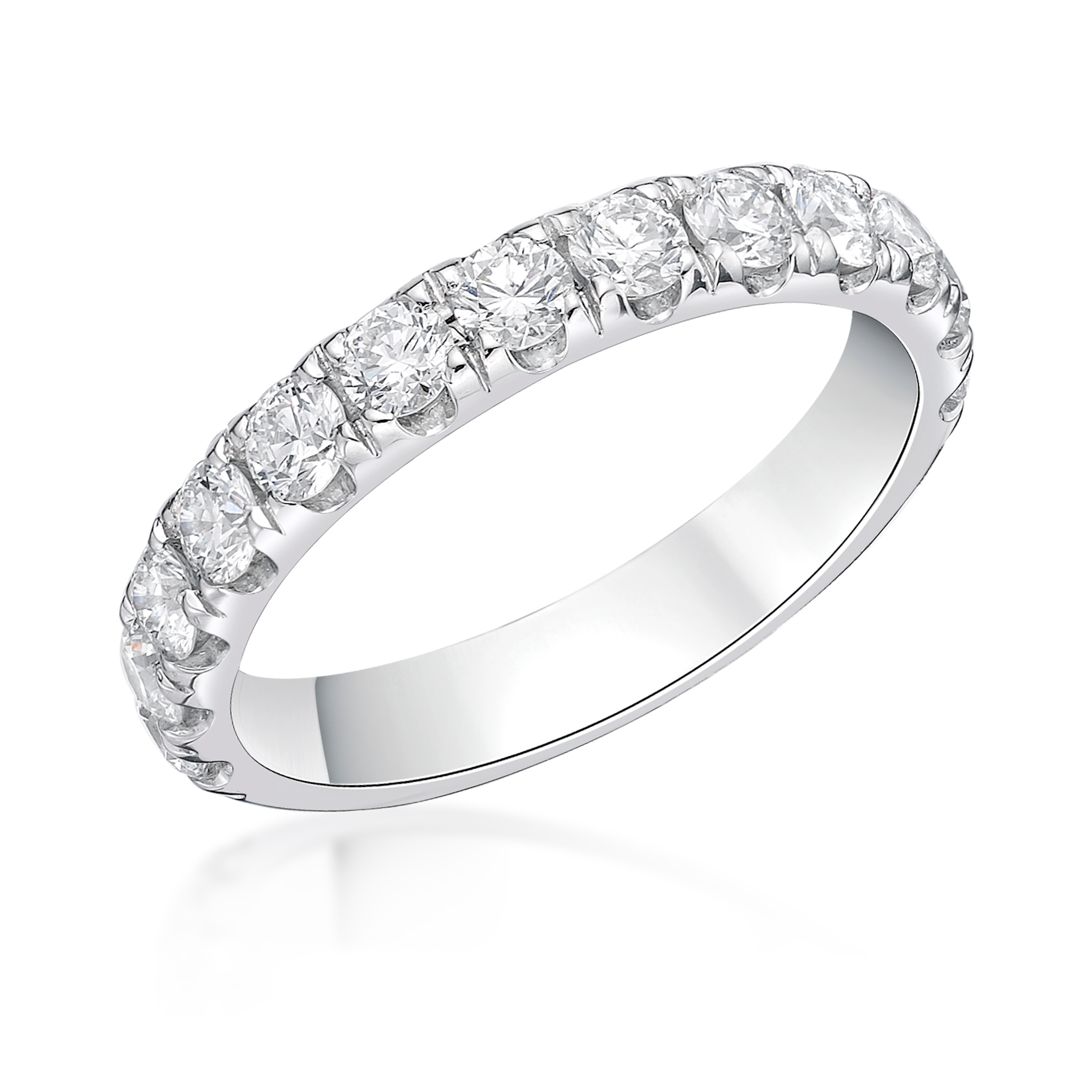 MICRO SET ROUND BRILLIANT DIAMOND WEDDING ETERNITY RING
