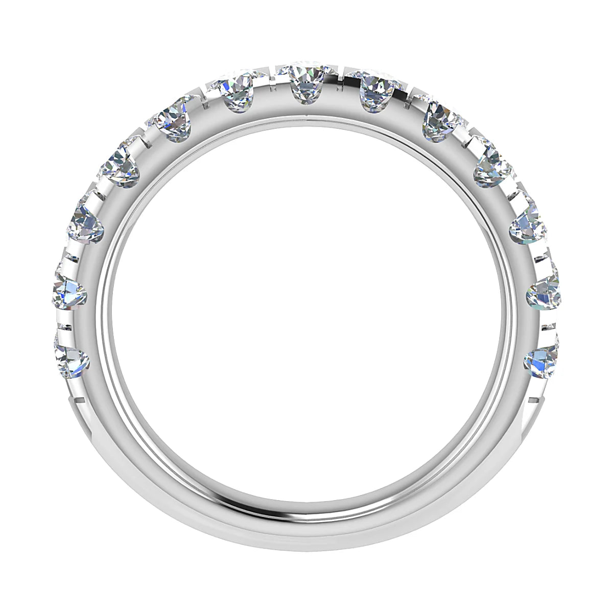 MICRO SET ROUND BRILLIANT DIAMOND WEDDING ETERNITY RING