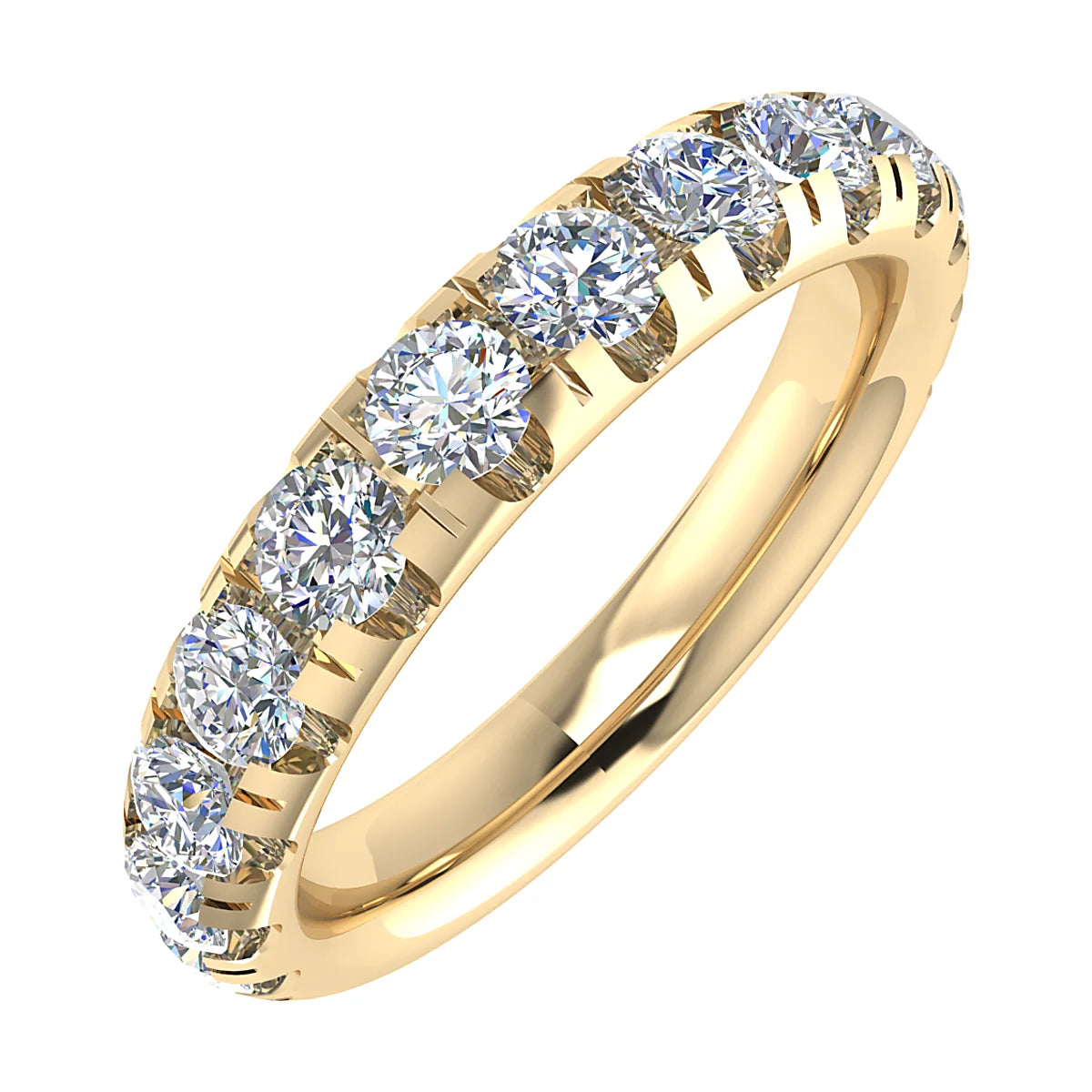 MICRO SET ROUND BRILLIANT DIAMOND WEDDING ETERNITY RING