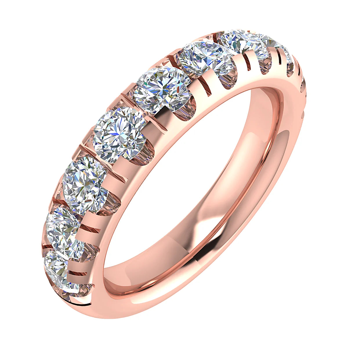 ROUND DIAMOND CLAW ETERNITY/WEDDING RING