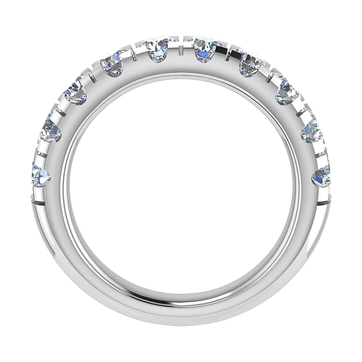 ROUND DIAMOND CLAW ETERNITY/WEDDING RING