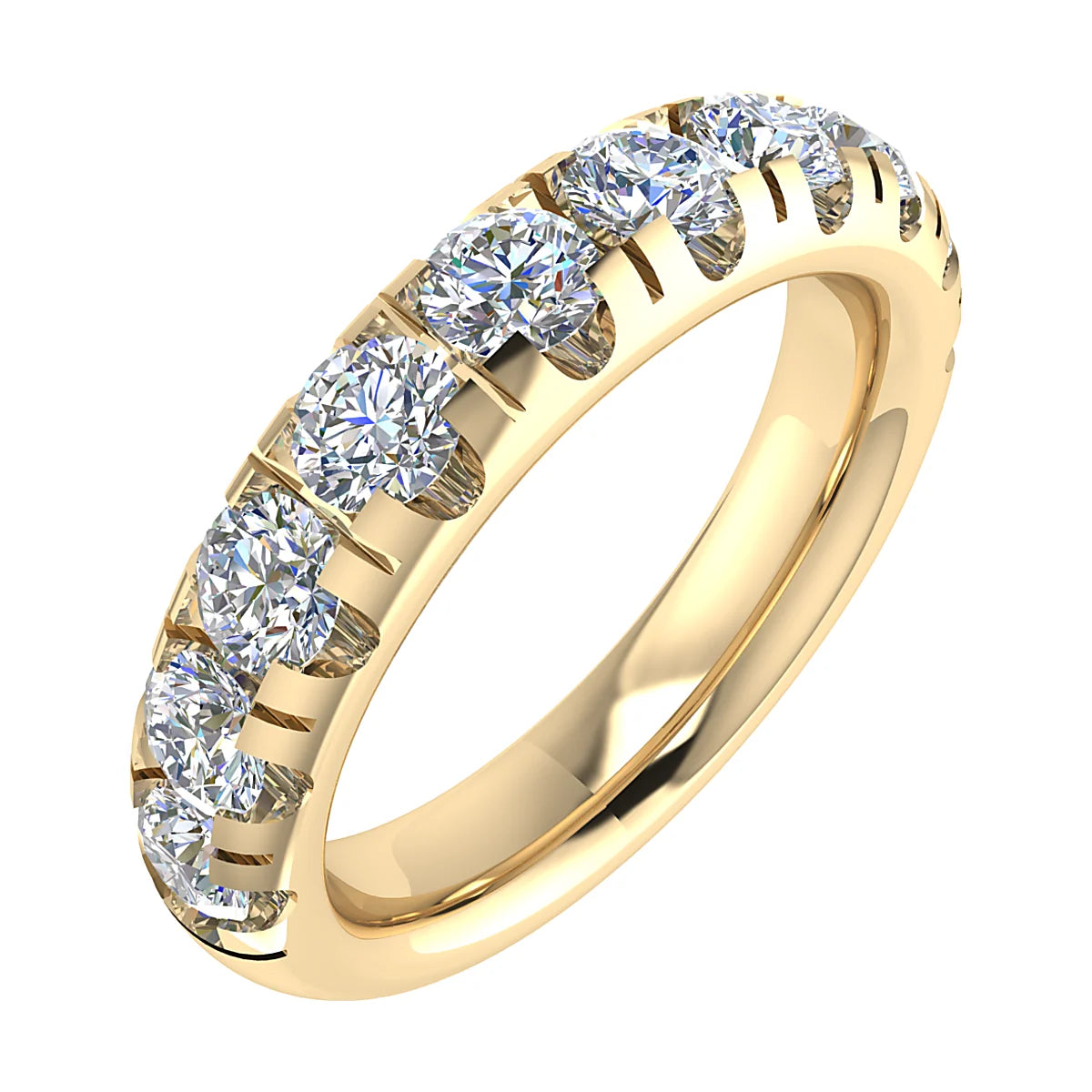 ROUND DIAMOND CLAW ETERNITY/WEDDING RING