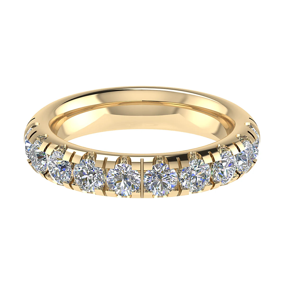 ROUND DIAMOND CLAW ETERNITY/WEDDING RING