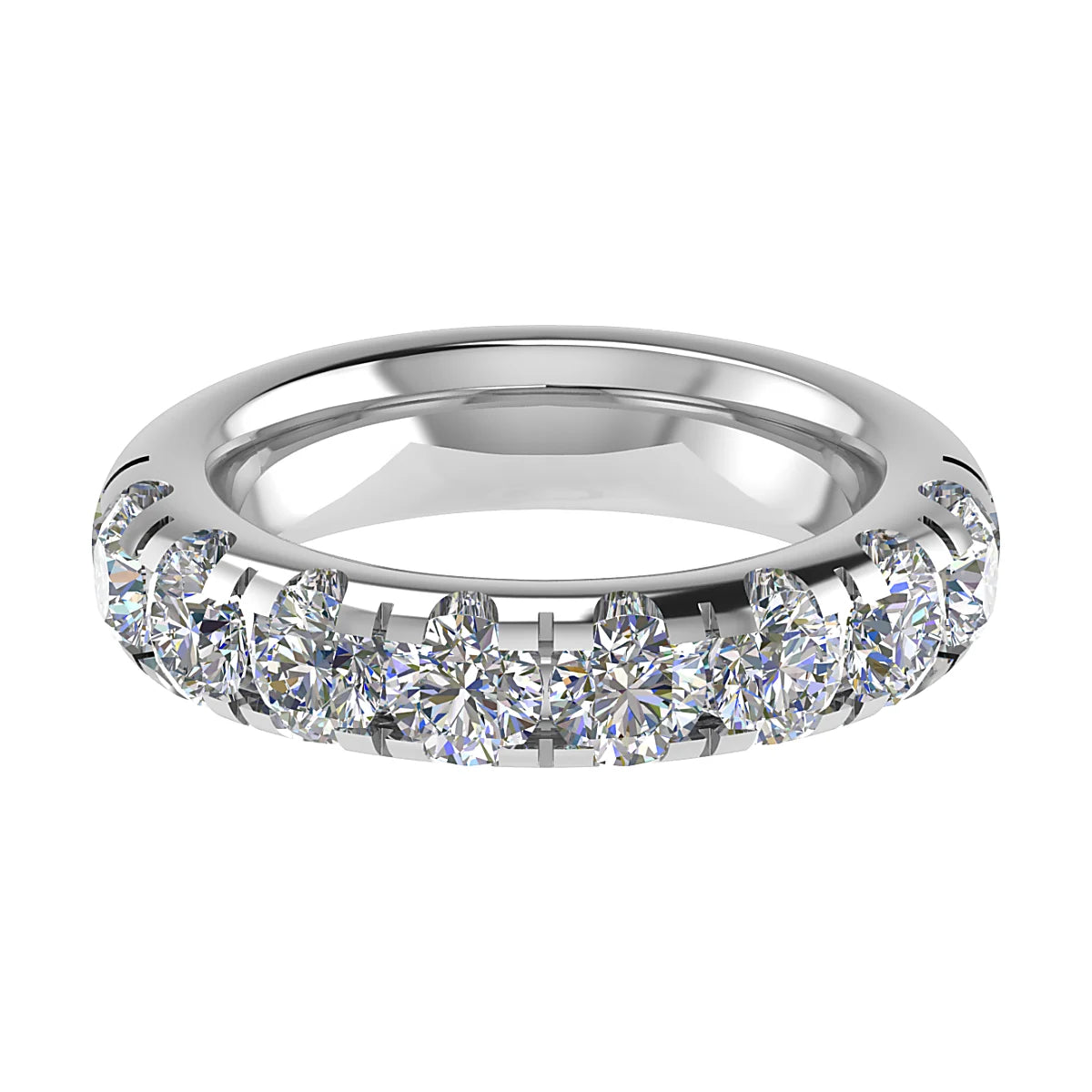 HALF DIAMOND CLAW ETERNITY/WEDDING RING