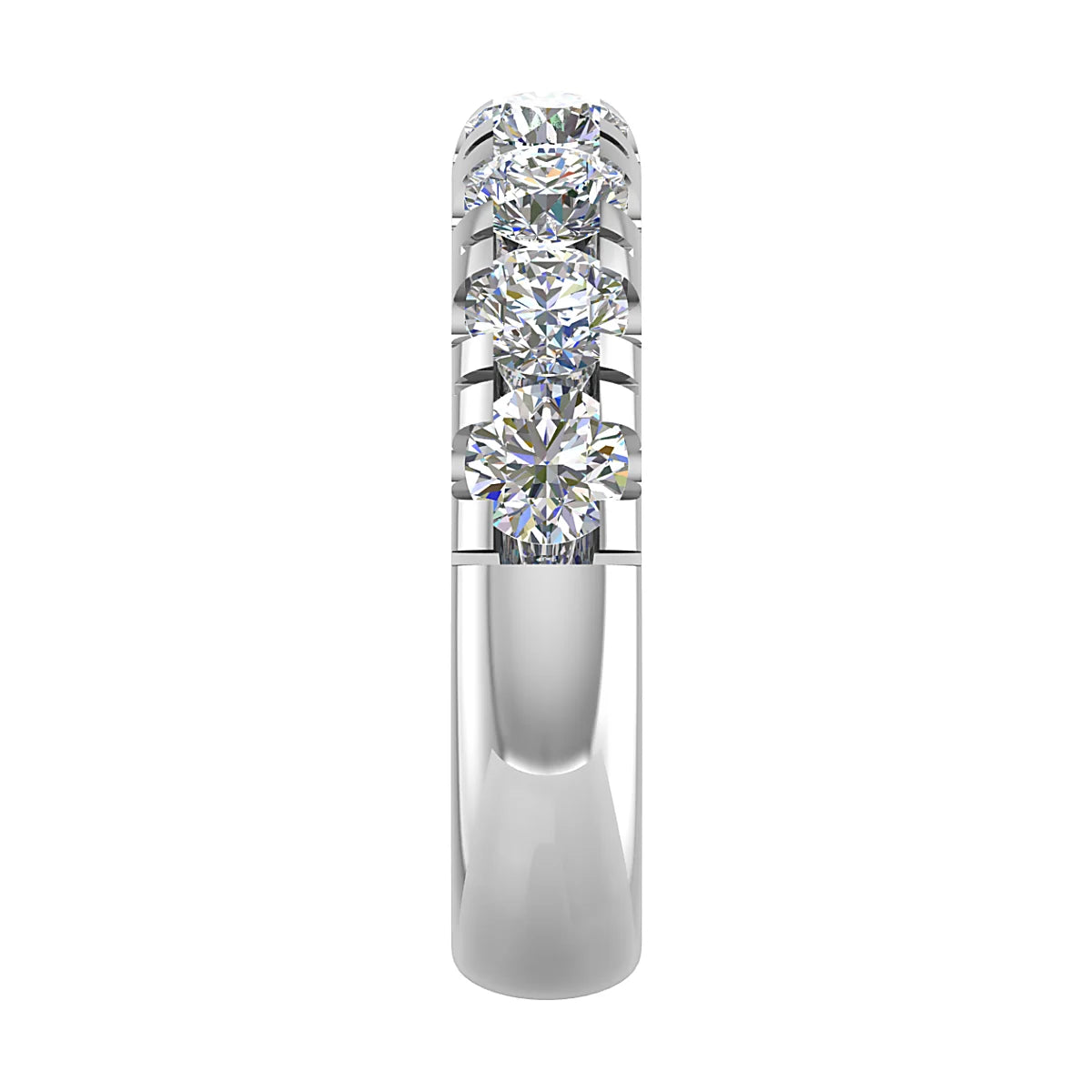 HALF DIAMOND CLAW ETERNITY/WEDDING RING