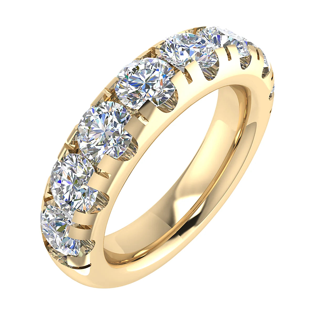 HALF DIAMOND CLAW ETERNITY/WEDDING RING