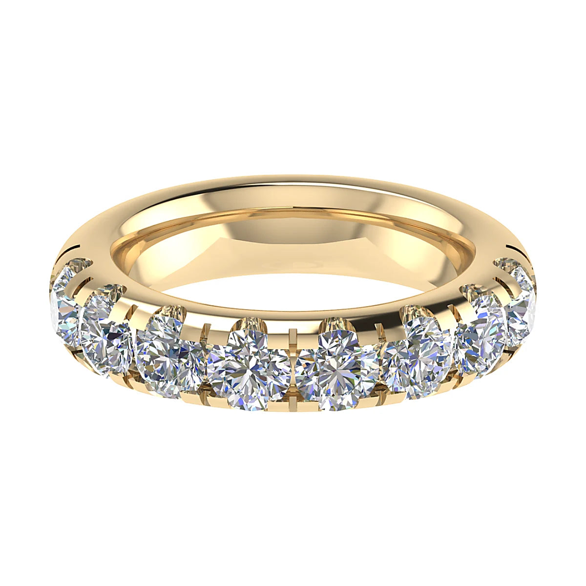 HALF DIAMOND CLAW ETERNITY/WEDDING RING