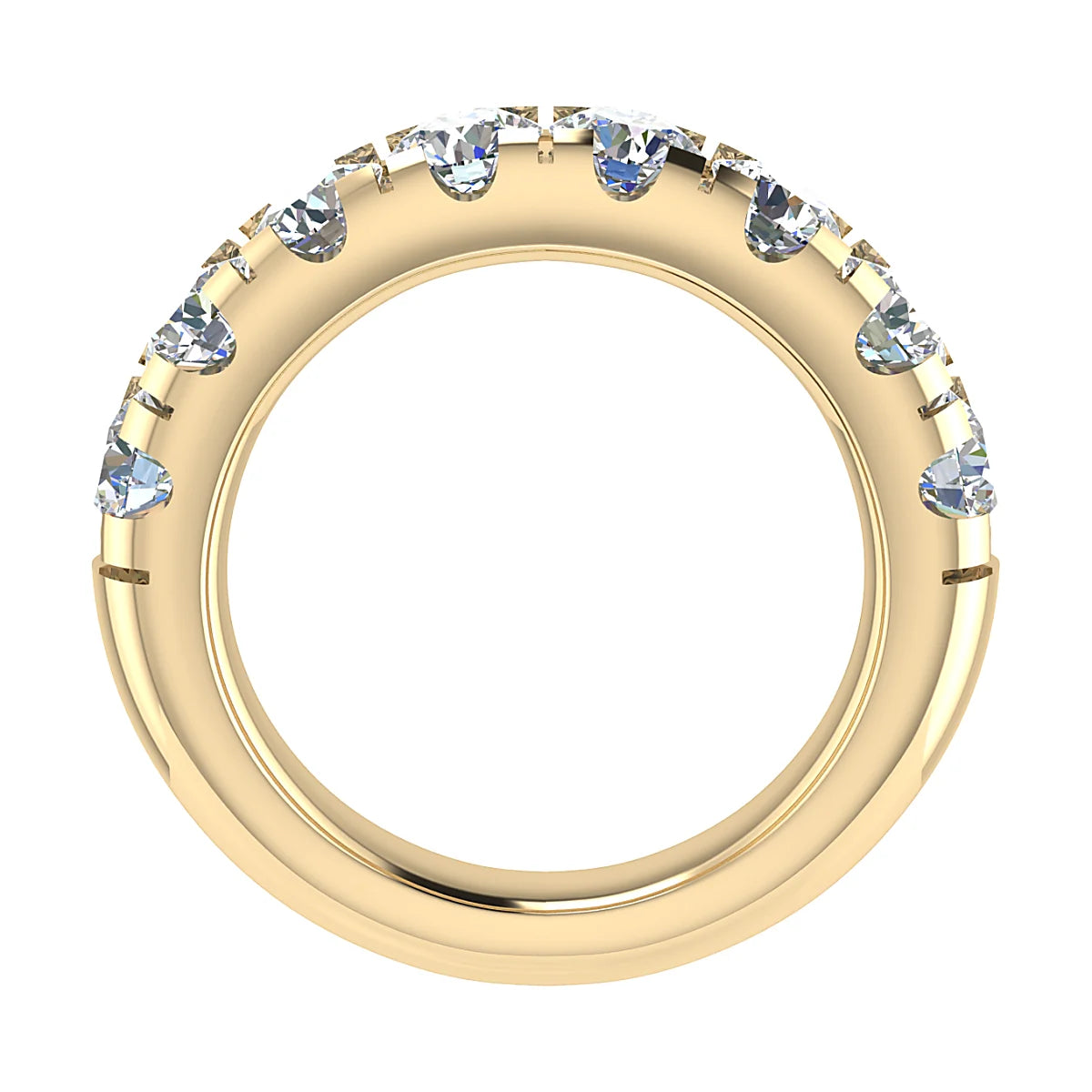 HALF DIAMOND CLAW ETERNITY/WEDDING RING