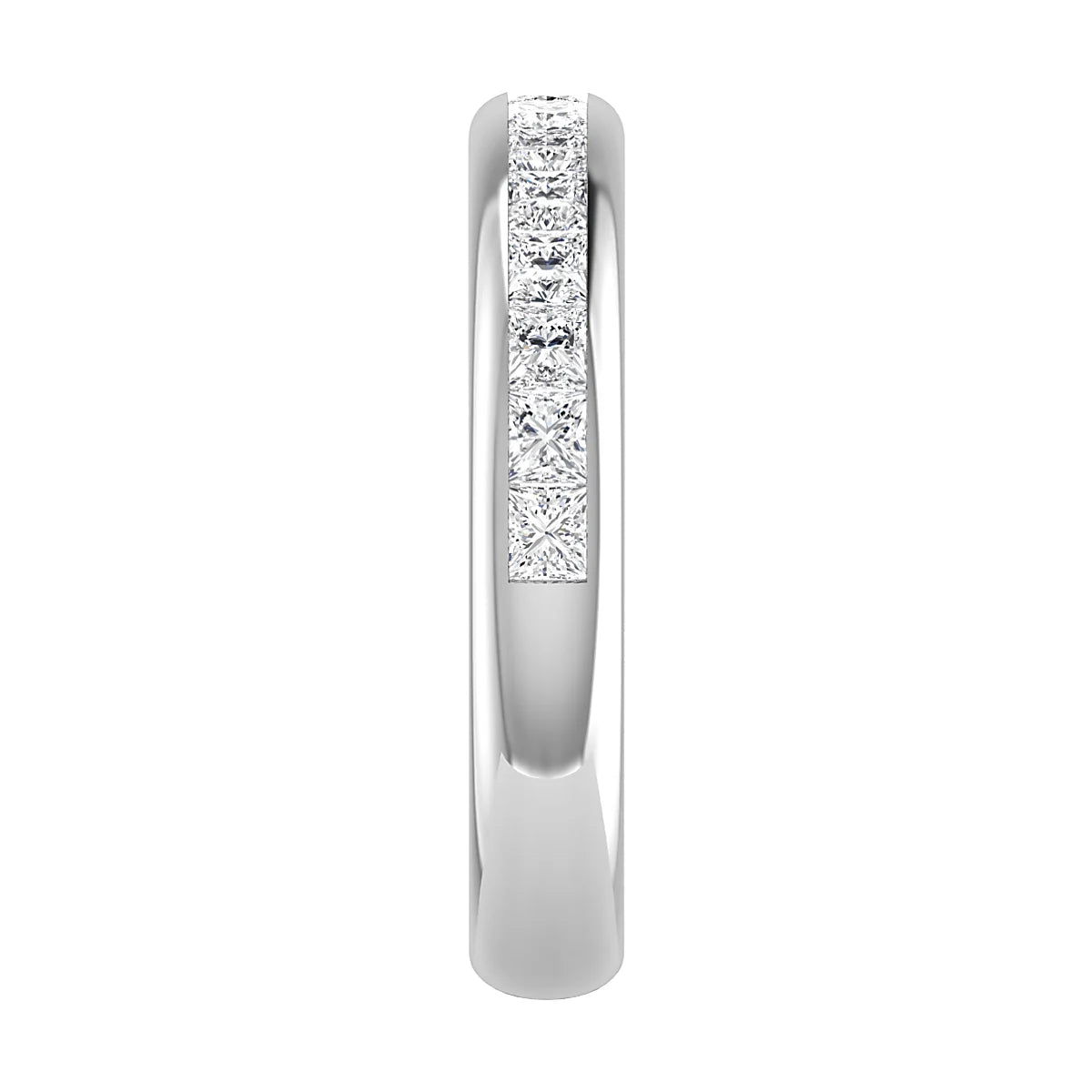 PRINCESS CHANNEL SET DIAMOND WEDDING ETERNITY RING