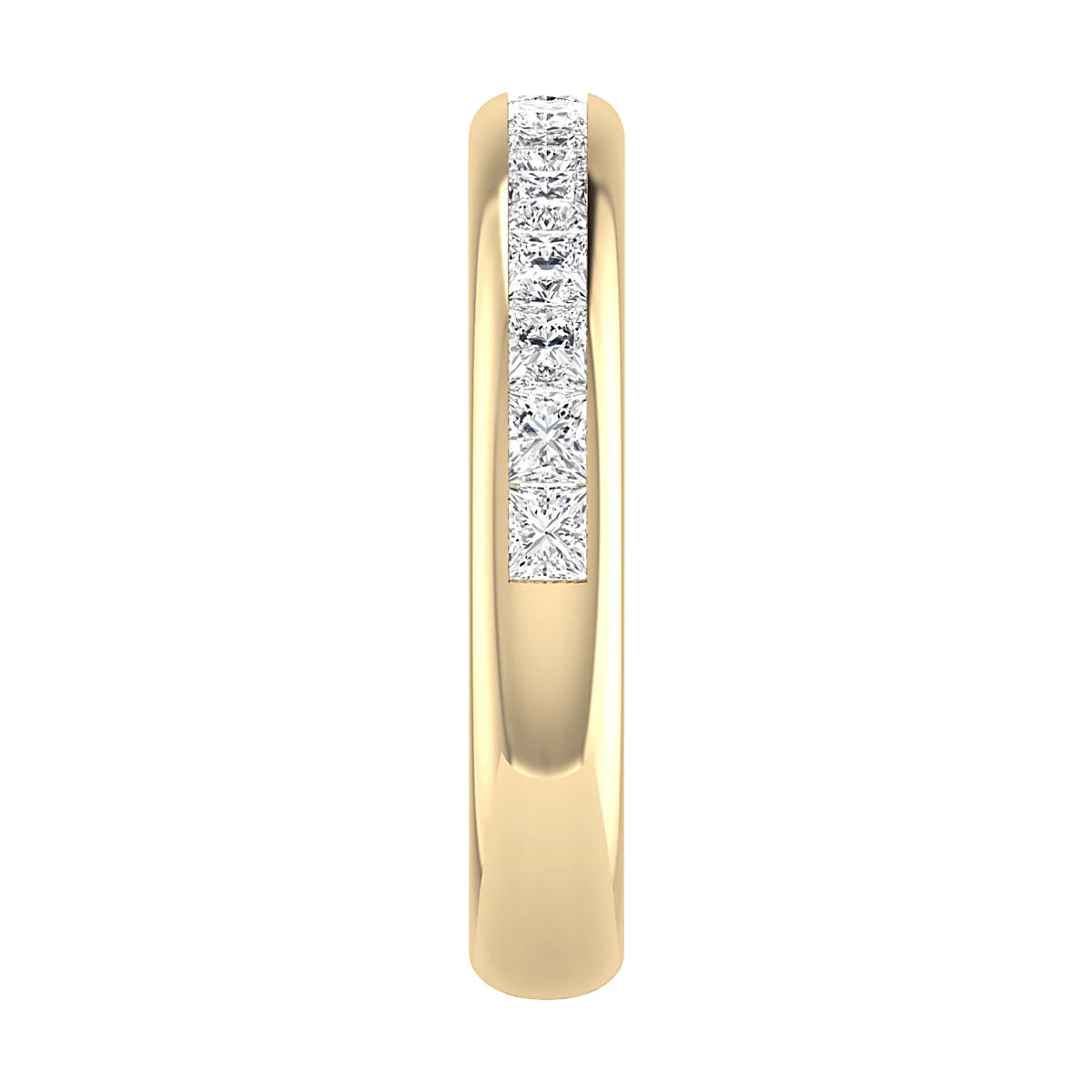 PRINCESS CHANNEL SET DIAMOND WEDDING ETERNITY RING