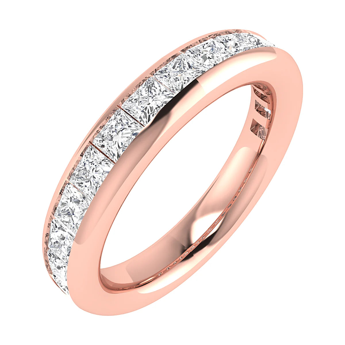 PRINCESS CHANNEL SET DIAMOND ETERNITY/ WEDDING RING