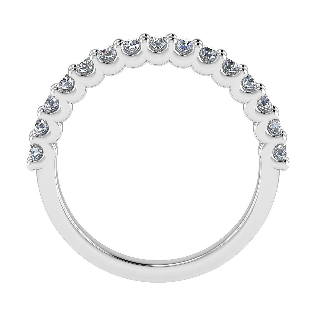 CLAW SCALLOPED DIAMOND ETERNITY/WEDDING RING