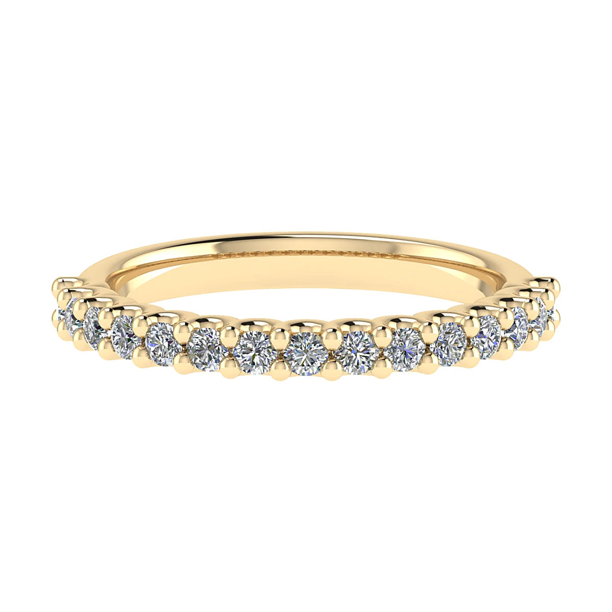 CLAW SCALLOPED DIAMOND ETERNITY/WEDDING RING