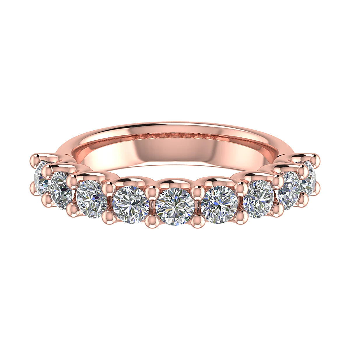 FRENCH SCALLOPED DIAMOND ETERNITY/WEDDING RING