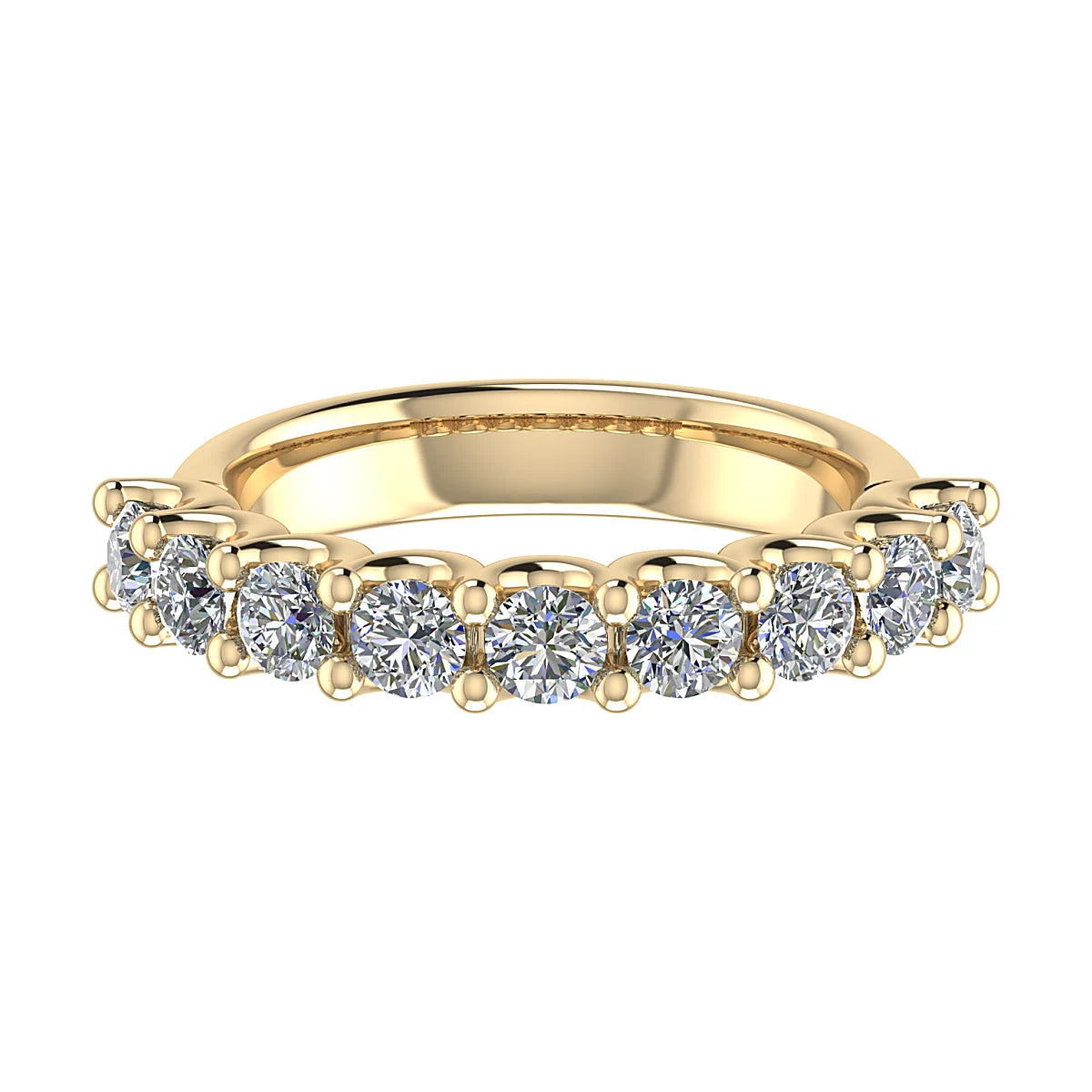 FRENCH SCALLOPED DIAMOND ETERNITY/WEDDING RING