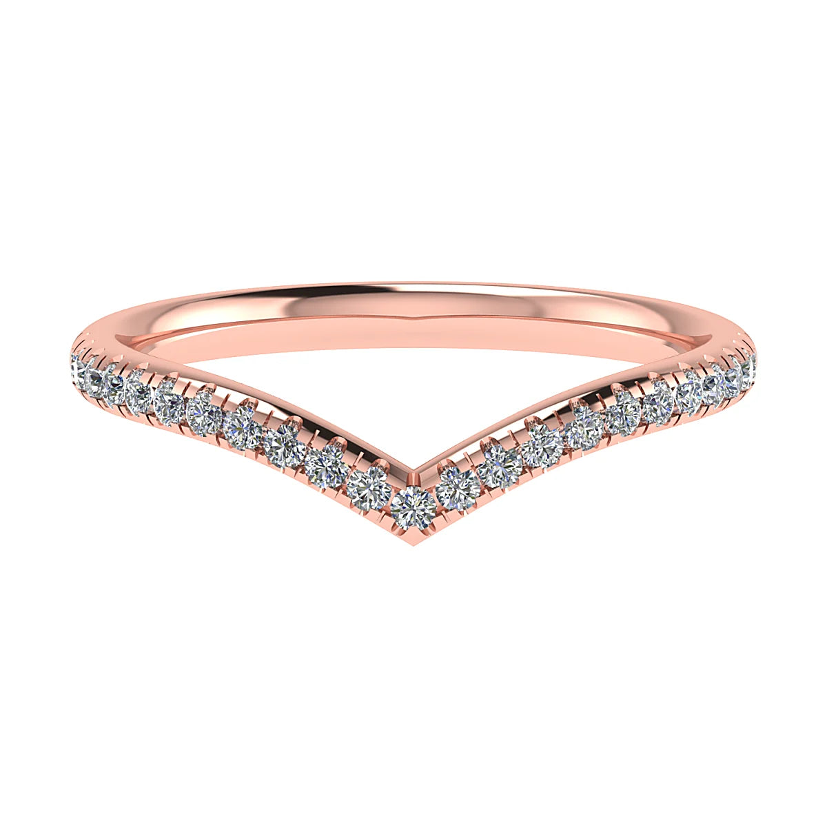 WISHBONE MICRO SET DIAMOND WEDDING ETERNITY RING