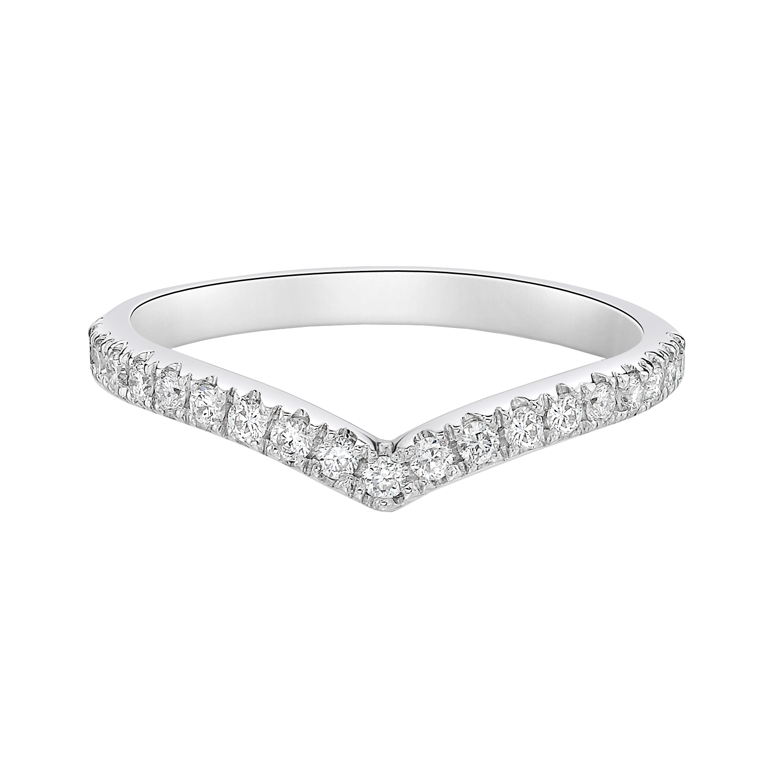 WISHBONE MICRO SET DIAMOND WEDDING ETERNITY RING