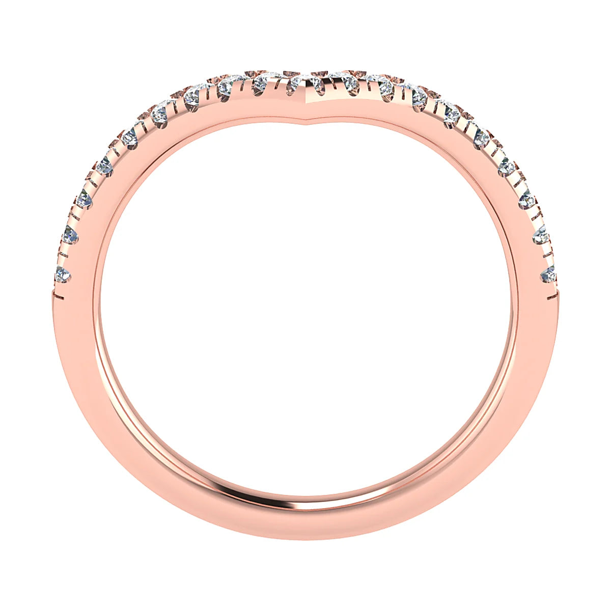 WISHBONE MICRO SET DIAMOND WEDDING ETERNITY RING