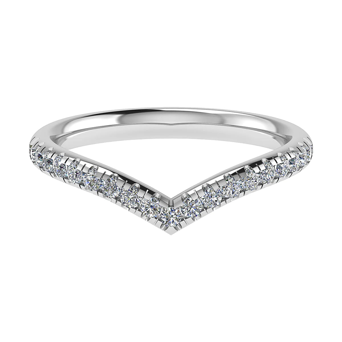 WISHBONE MICRO SET DIAMOND WEDDING ETERNITY RING