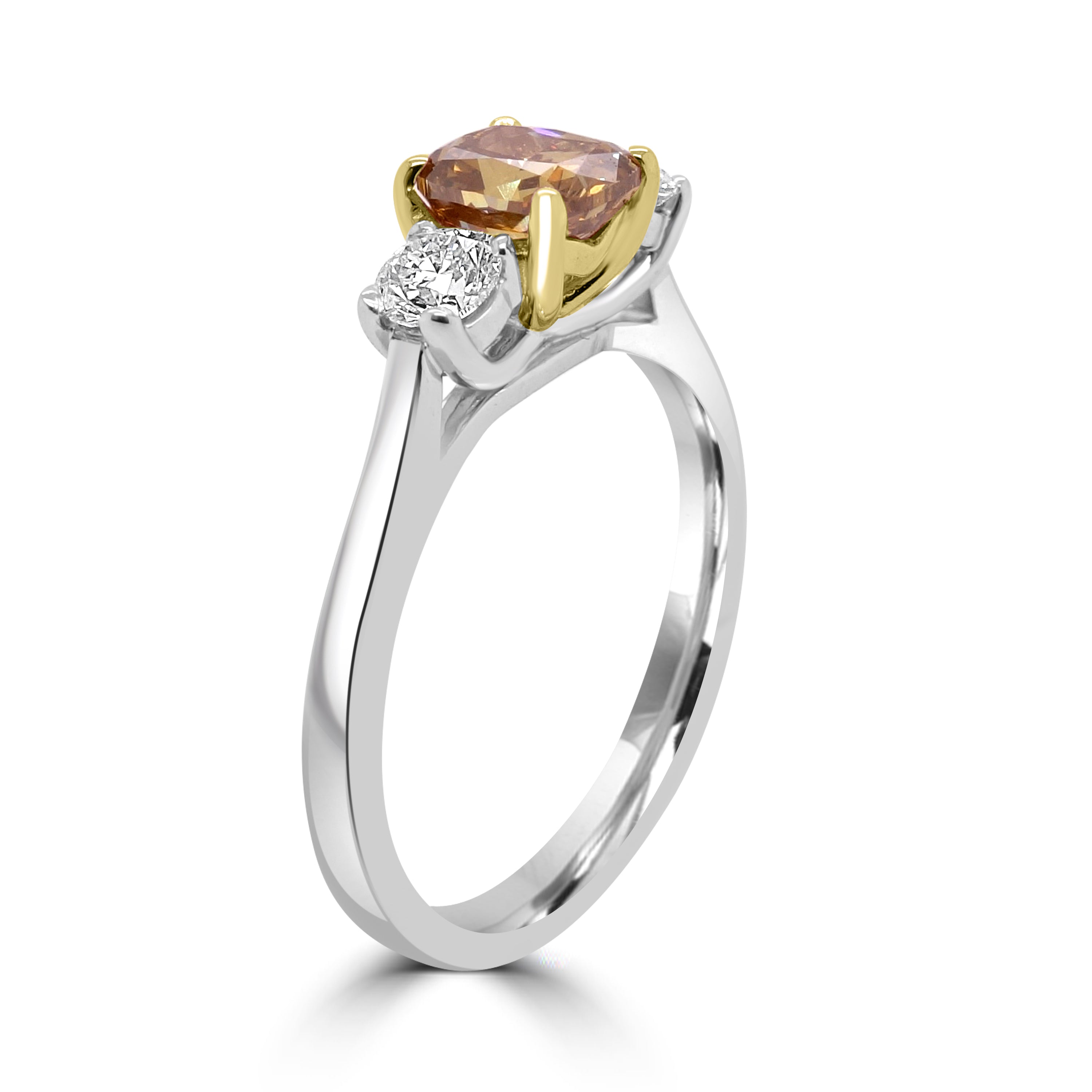 Fogal and Barnes bespoke handmade diamond ring in platinum and gold
