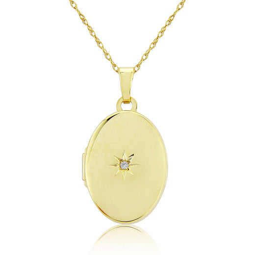 CLASSIC 9CT YELLOW GOLD OVAL LOCKET NECKLACE