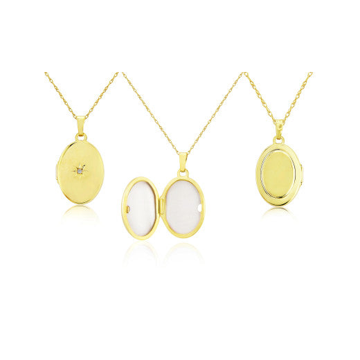 CLASSIC 9CT YELLOW GOLD OVAL LOCKET NECKLACE