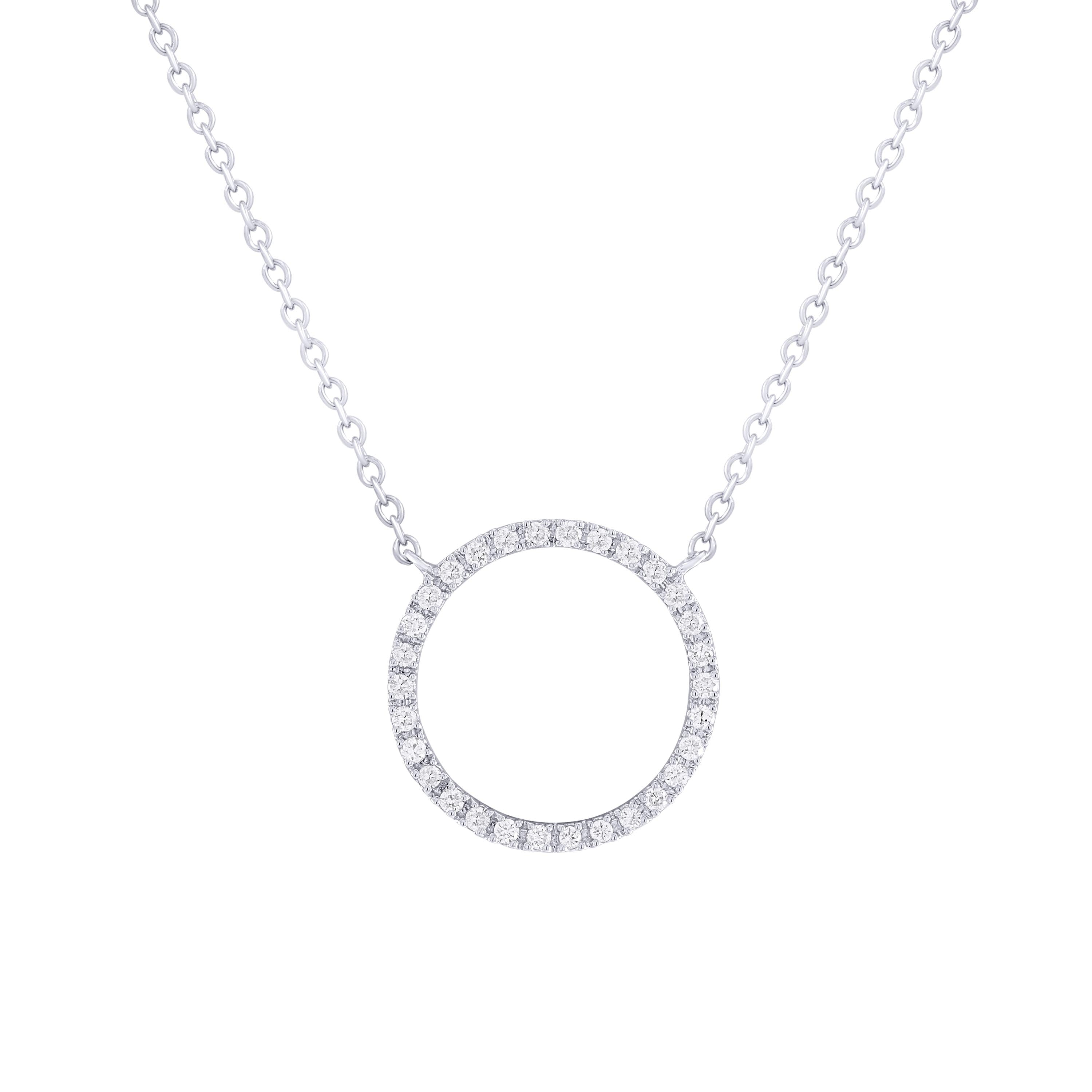 WHITE GOLD AND DIAMOND CIRCLE OF LIFE NECKLACE