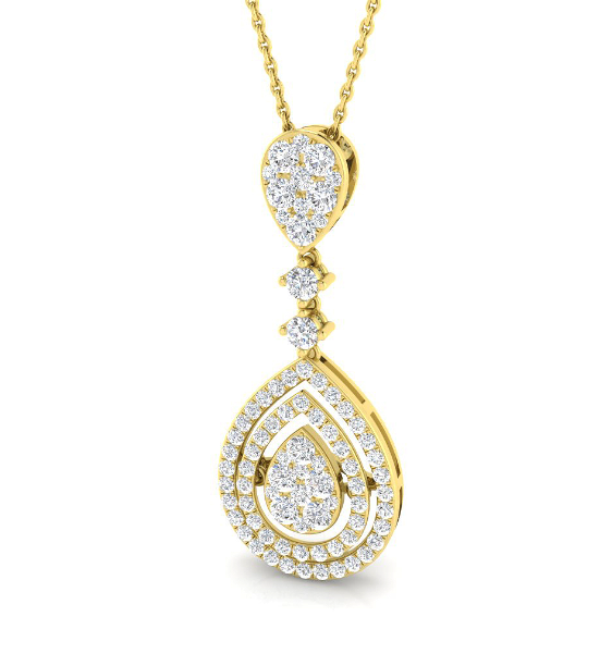 DIAMOND DROP PENDANT NECKLACE HARROGATE