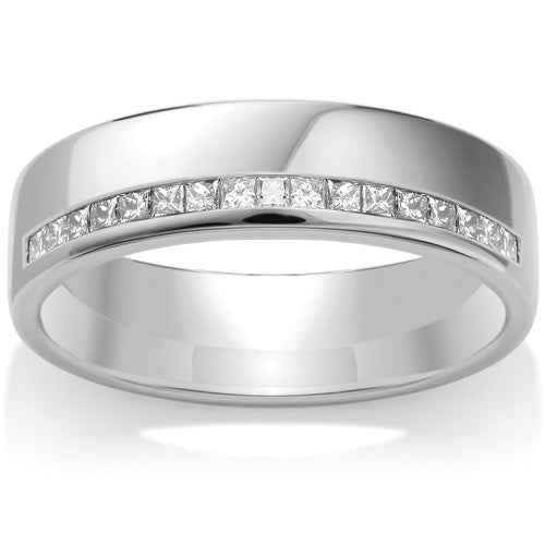 DIAMOND SET MEN'S WEDDING RING